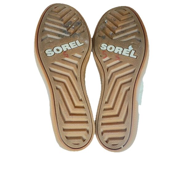 Sorel Out N About SlipOn Womens Booties Sz 7.5 WdgeHeel Chalk White Suede Boots - Picture 7 of 8